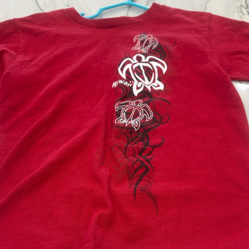 Kids Red Turtle Graphic T-Shirt